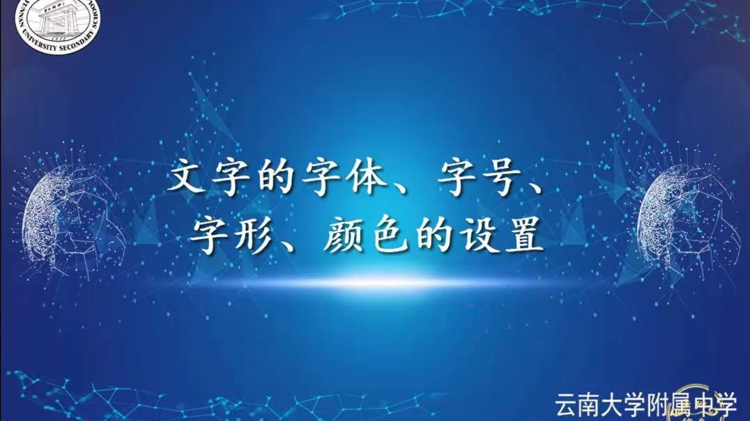 文字的字体、字号、字形、颜色的设置