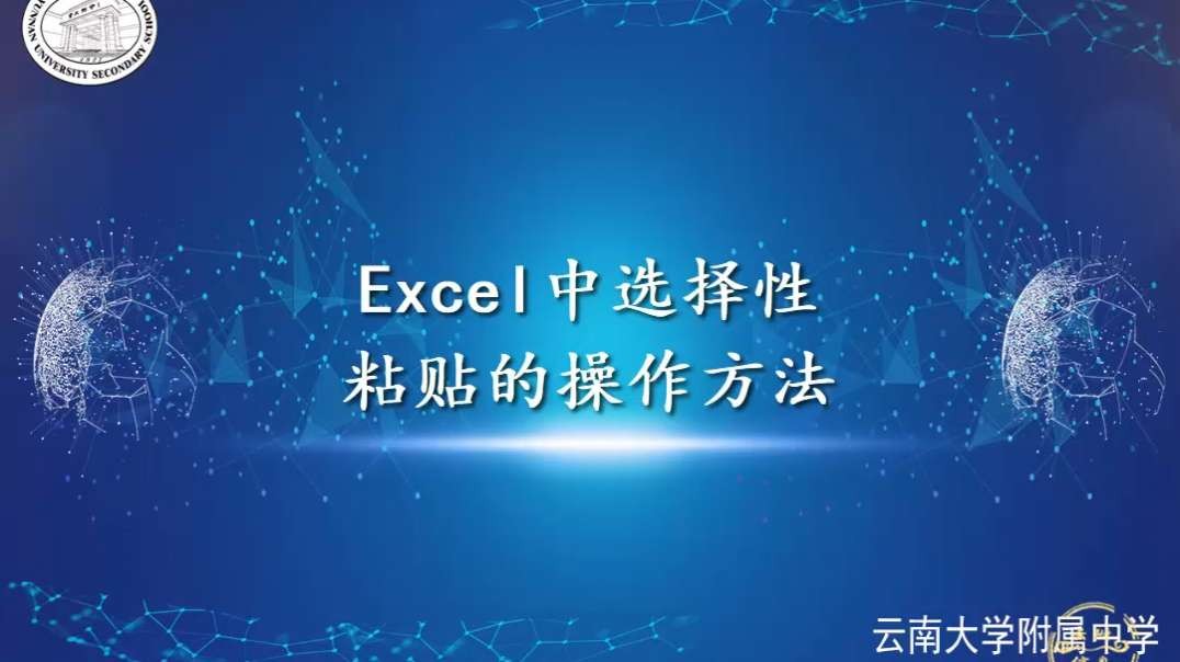 选择性粘贴数据